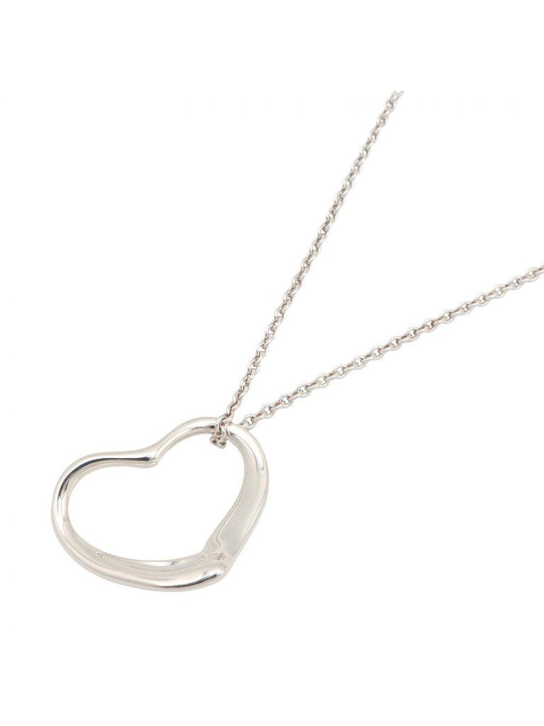 Tiffany & Co Necklace Open Heart Large 41 925 Sterling Silver